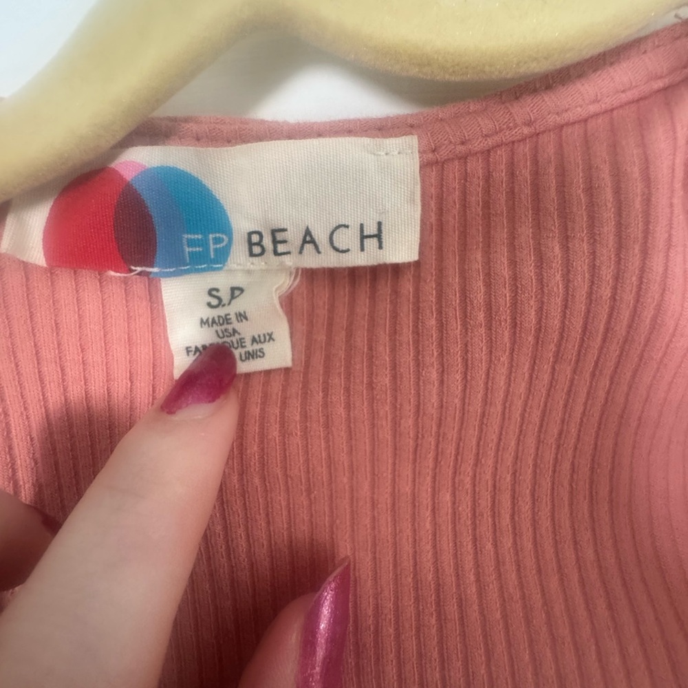 FP BEACH “Vroom Vroom” Midi Wrap Top Open Middle Dress - Picture 3 of 5
